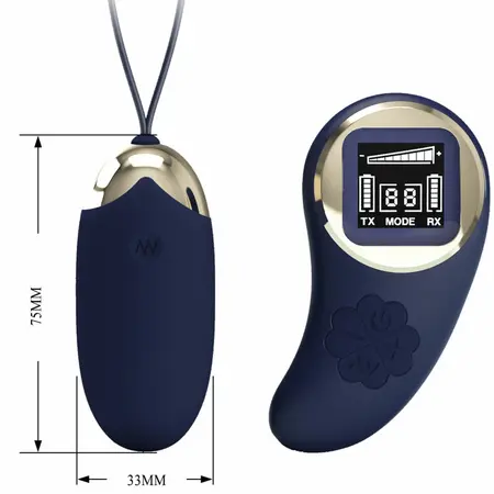 Pretty Love Mina Remote-Controlled Wireless Blue Vibration Egg USB