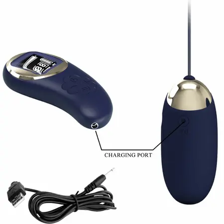 Pretty Love Mina Remote-Controlled Wireless Blue Vibration Egg USB