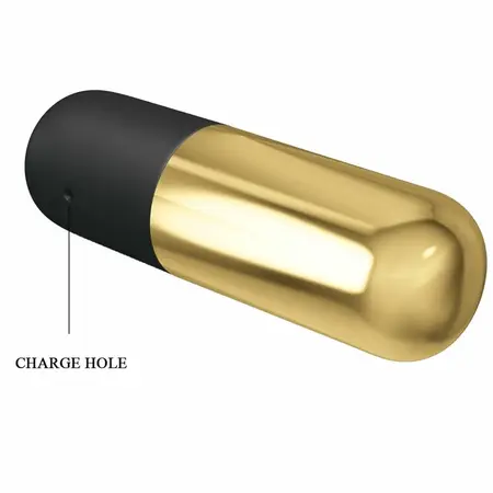 Pretty Love Golden Rechargeable Mini Bullet Massager - 12 Modes, USB, Gold