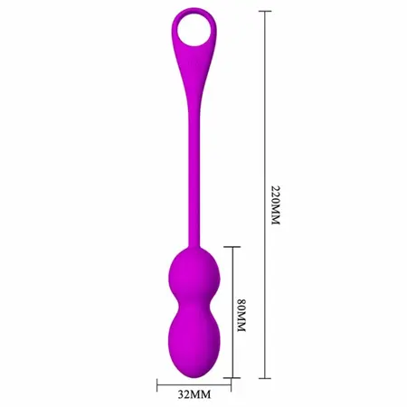 Pretty Love Elvira Rechargeable Kegel Training Balls Purple 12 Modes