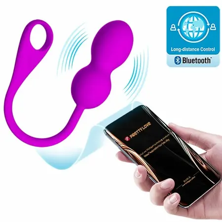 Pretty Love Elvira Rechargeable Kegel Training Balls Purple 12 Modes