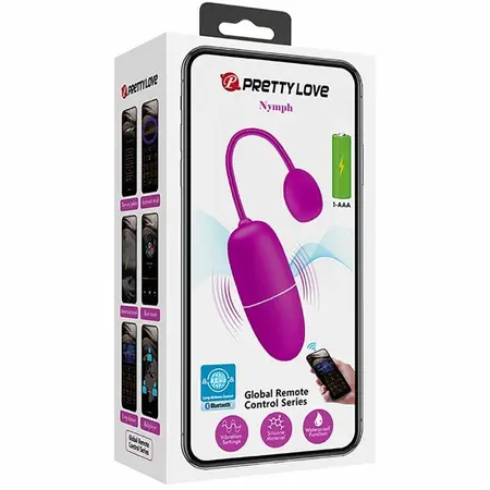 Pretty Love Nymph App-Controlled Wireless Vibrating Egg Purple