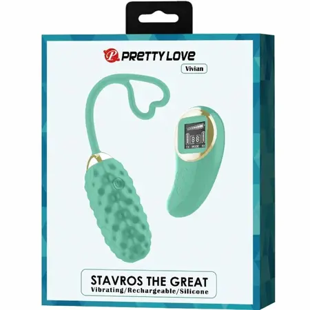 Pretty Love Vivian Green Wireless Remote Vibrating Egg, 10 Modes, USB