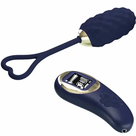 Pretty Love Vivian Blue Wireless Egg - 10 Modes Remote Control, USB, Silicone