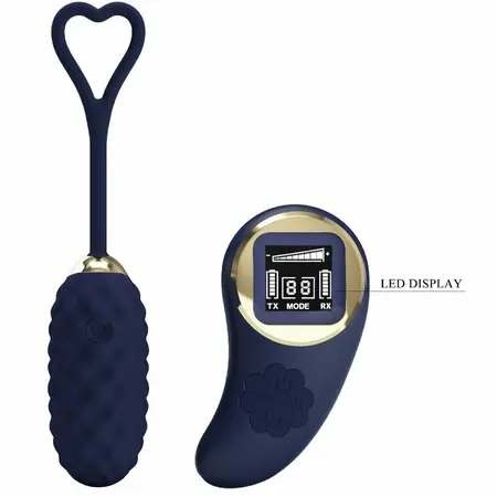 Pretty Love Vivian Blue Wireless Egg - 10 Modes Remote Control, USB, Silicone