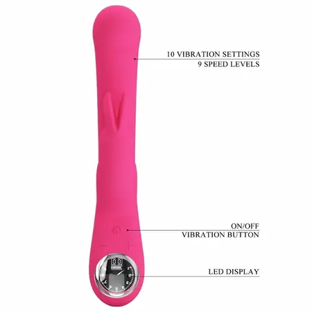 Pretty Love Lamar Pink Dual-Action Intimate Device, Curved G-Spot, USB