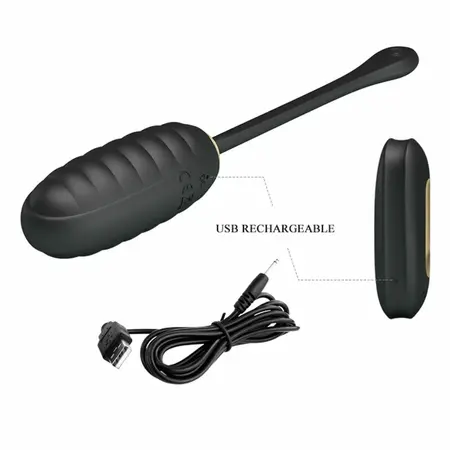 Pretty Love Doreen Luksuzno Crno Bežično Vibrirajuće Jaje USB Punjenje