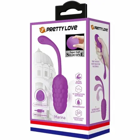 Pretty Love Vibrirajuće Jaje Morska Struktura Ljubičasto USB 12 Režima