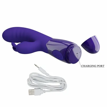 Pretty Love Cerberus Youth Violet Dual-Action Silicone Vibrator USB