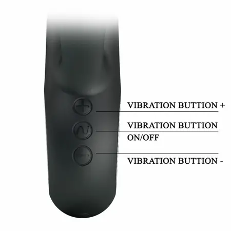 Pretty Love Ansel Crni Silikonski Vibrator 7 Režima Vibracije USB