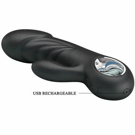 Pretty Love Ansel Crni Silikonski Vibrator 7 Režima Vibracije USB
