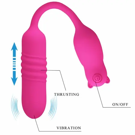 Pretty Love Nobikuma Roze Silikonski Vibrirajući Metak USB, 6 Režima