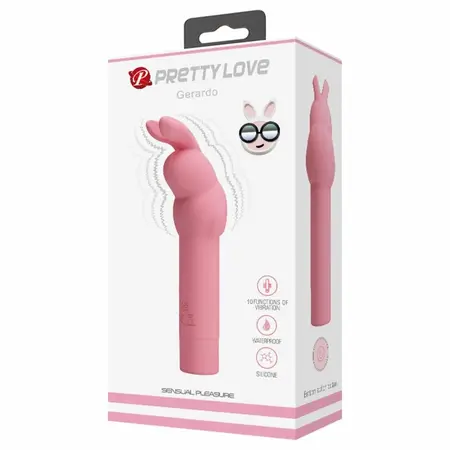 Pretty Love Gerardo Silicone Rabbit Vibrator Pink Compact Design