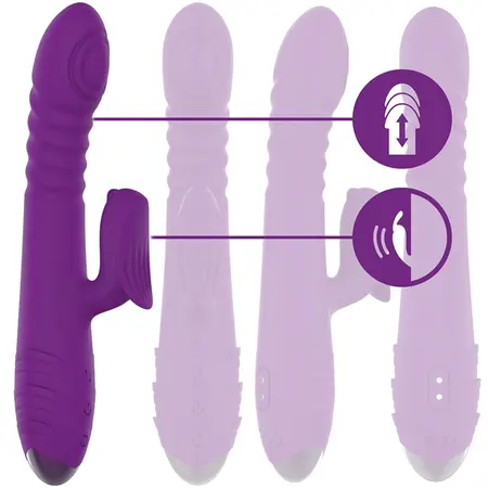 INTENSE IGGY Višenamenski Punjenje Na USB Gore Dole Vibrator Ljubičasti 24cm