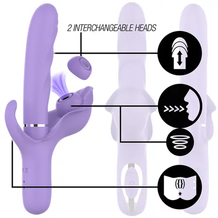 Intense Billie Rechargeable Multifunction Lilac Intimate Machine 24cm