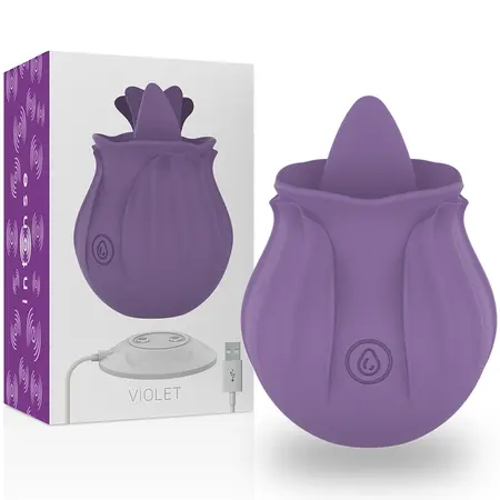 INTENSE Violet Lilac Stimulator 10 Modes - Waterproof Silicone, Rechargeable