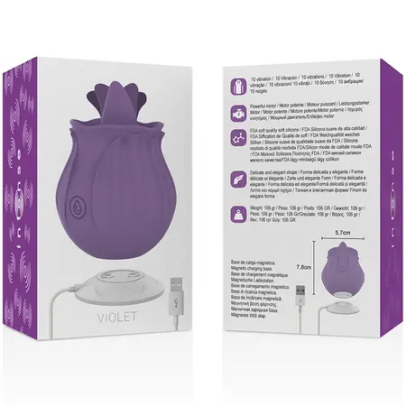 INTENSE Violet Lilac Stimulator 10 Modes - Waterproof Silicone, Rechargeable