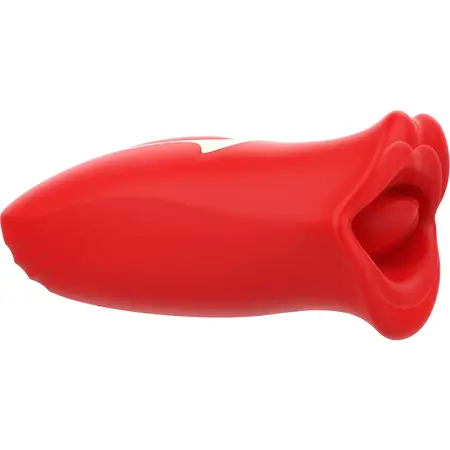 MIA SICILIA Double Action Vibrating Stimulator with Flexible Tongue, Pink
