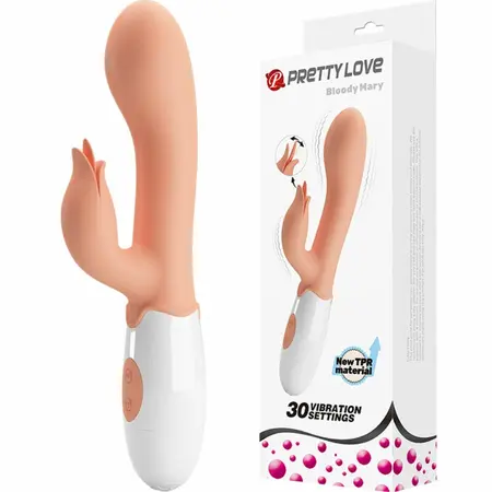 Pretty Love Bloody Mary Dual-Motor Flexible Vibrating Device Flesh Tone
