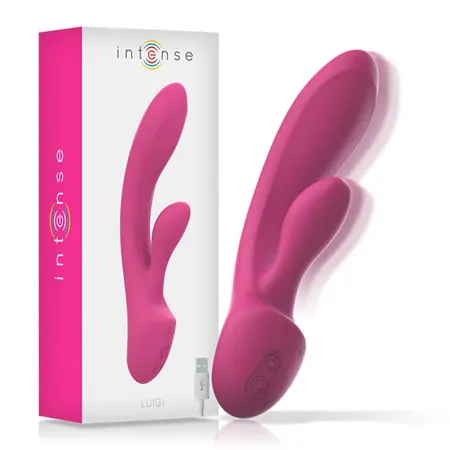 INTENSE Luigi Pink Rabbit Dual-Motor Silicone Vibrator - 10 Modes, Waterproof