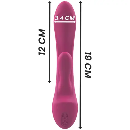 INTENSE Luigi Pink Rabbit Dual-Motor Silicone Vibrator - 10 Modes, Waterproof