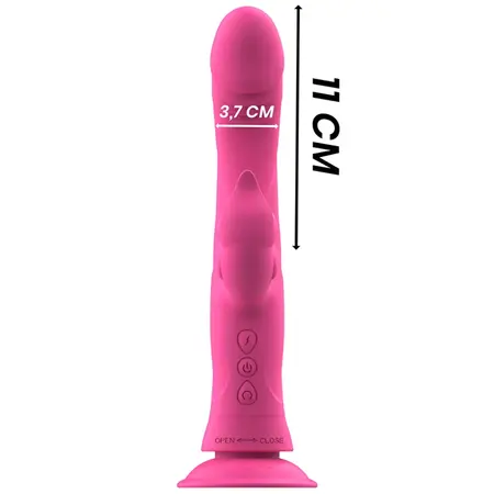 Intense Julio Dvostruki Motor Roze Silikonski Zečji Masažer 24cm Vodootporan