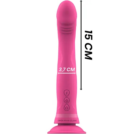 Intense Michelangelo Roze Silikonski Vibrirajući Model sa Usisnom Čašicom 11cm