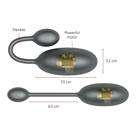 ONINDER Tokyo Crno Vibrirajuće Jaje 7.5x3.2cm Aplikacija Vodootporno