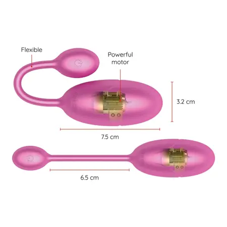 ONINDER Tokyo Roze Vibrirajuće Jaje 7.5x3.2cm Aplikacija Vodootporno