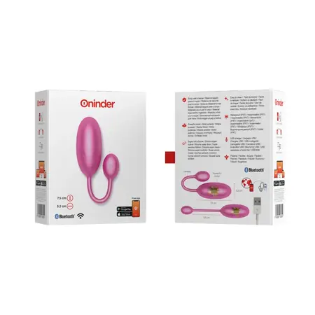 ONINDER Tokyo Roze Vibrirajuće Jaje 7.5x3.2cm Aplikacija Vodootporno