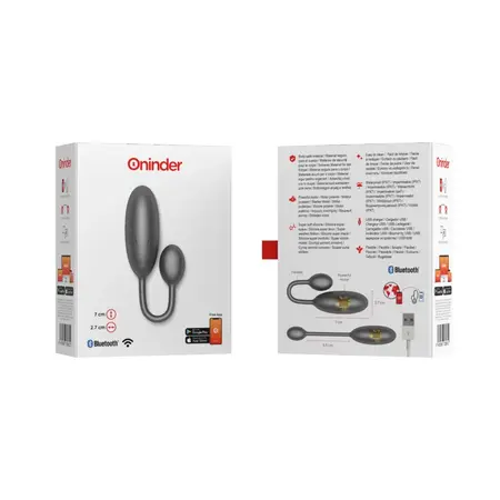 ONINDER Denver Crno Aplikacija Vibrirajuće Jaje 7x2.7cm Vodootporno