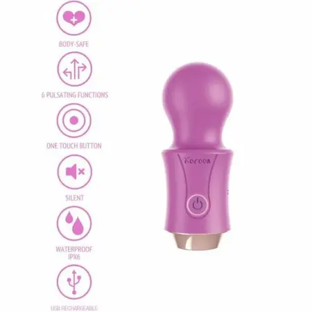 XOCOON Traveller Wand Fuchsia - Rechargeable Massage Device, 6 Modes