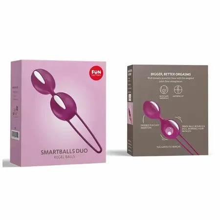 Fun Factory SMARTBALLS DUO White/Grape Pelvic Floor Trainer Advanced 72g