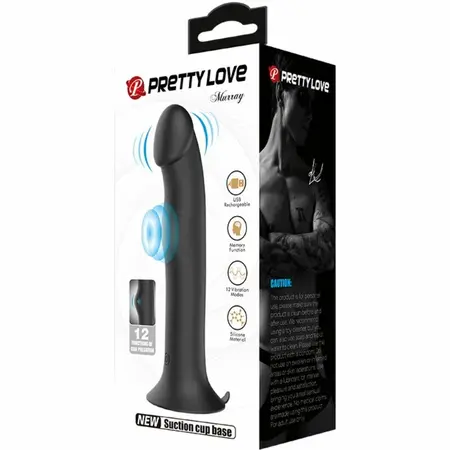 Pretty Love Murray Crni - Punjivi Dvostruki Intimni Uređaj, 12 Modova