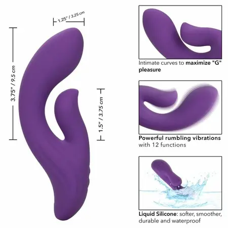 CalExotics Stella Dual Pleaser Ljubičasti Tečni Silikon Dvomotorni Masažer
