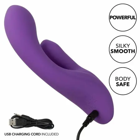 CalExotics Stella Dual Pleaser Ljubičasti Tečni Silikon Dvomotorni Masažer
