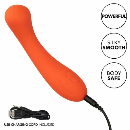CalExotics Stella G-Wand Orange - Flexible Silicone Massager, 12 Modes