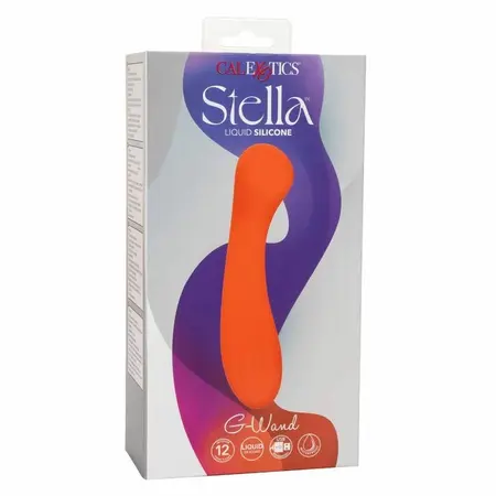 CalExotics Stella G-Wand Orange - Flexible Silicone Massager, 12 Modes