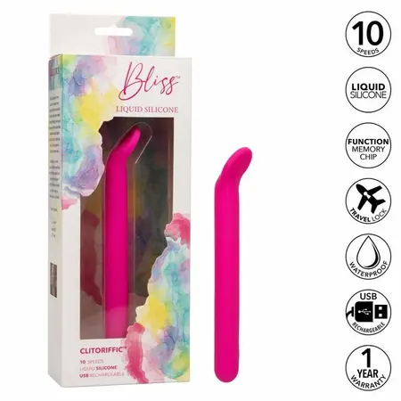 CalExotics Bliss Clitoriffic Roze - Tečni Silikon Kompaktni Vibracioni Masažer
