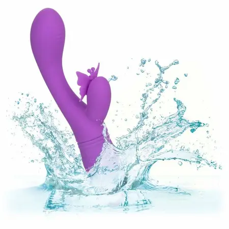 CalExotics Butterfly Kiss Flutter Violet - Dual Motor Rechargeable Massager