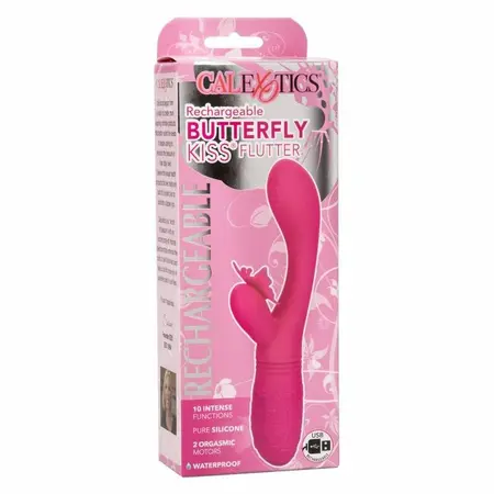CalExotics Butterfly Kiss Flutter Roze Punjivi Intimni Masažer