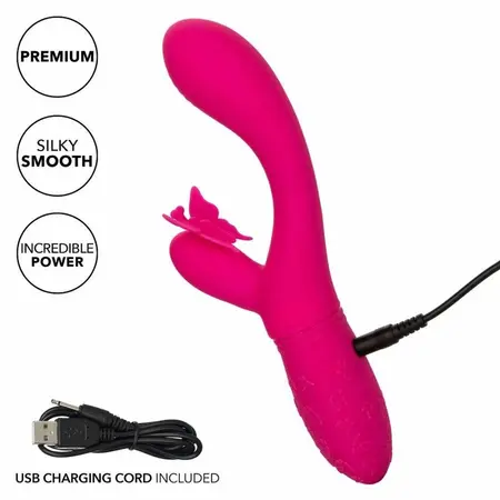 CalExotics Butterfly Kiss Flutter Roze Punjivi Intimni Masažer