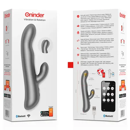 ONINDER Oslo Vibracija i Rotacija Crni - Dvostruki App Kontrolisani Uređaj