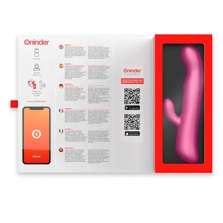 ONINDER Oslo Roze Dvostruki Masažer sa App i Rotacijom, Vodootporan