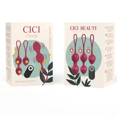 CICI Beauty Premium Silikonski Kegel Trening Set 3kom Vibrirajući i Daljinski