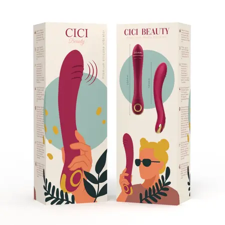 Cici Beauty Premium Silicone Vibrator with Flexible Shaft, 25 cm, Pink