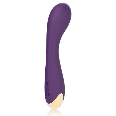 Treasure Hansel Zakrivljeni Silikonski Vibrator - WatchMe Kompatibilan, 17.5cm, Ljubičasti