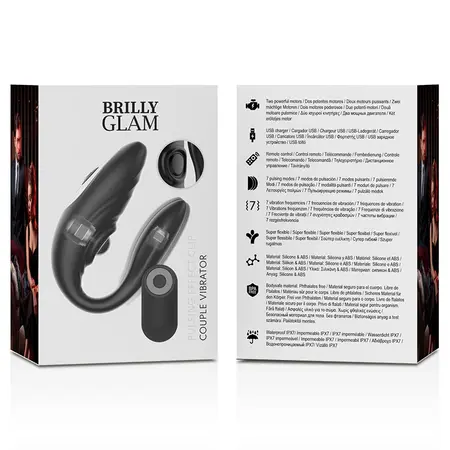 BRILLY GLAM Parovi Daljinski Dvostruki Pulsni Silikonski Uređaj, Vodootporan, USB