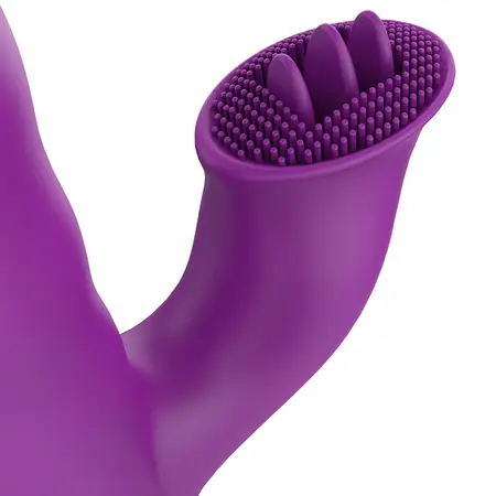 Fun Function Zenda Thruster & Rotacija Dvostruki Silikonski Uređaj 24.5cm Ljubičasta