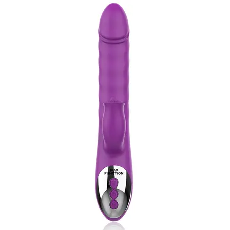 Fun Function Zenda Thruster & Rotacija Dvostruki Silikonski Uređaj 24.5cm Ljubičasta